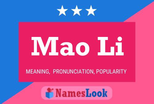 Mao Li Name Poster