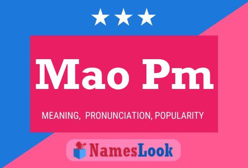 Mao Pm Name Poster