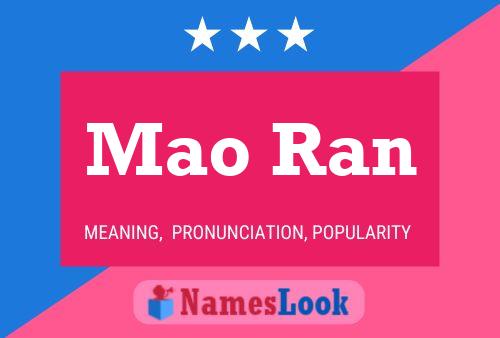 Mao Ran Name Poster