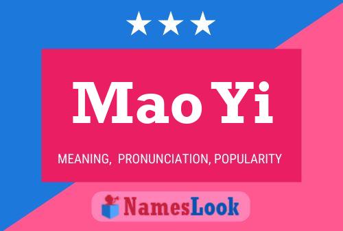 Mao Yi Name Poster