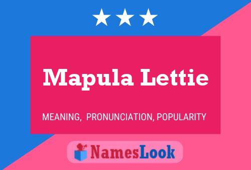 Mapula Lettie Name Poster