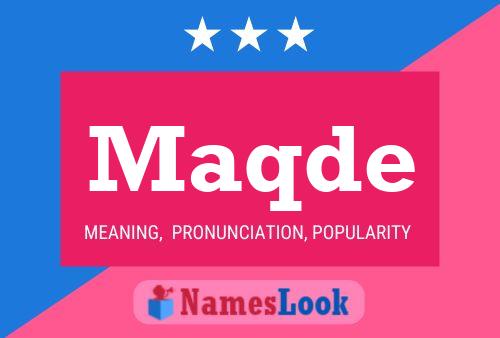 Maqde Name Poster