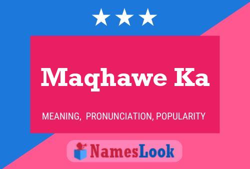 Maqhawe Ka Name Poster