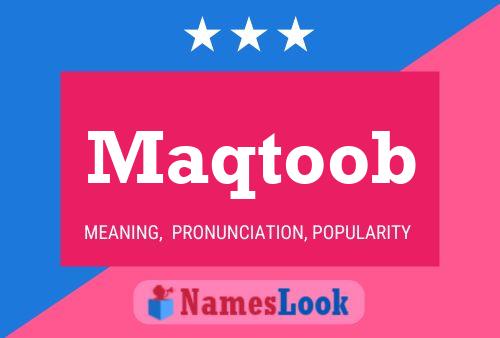 Maqtoob Name Poster