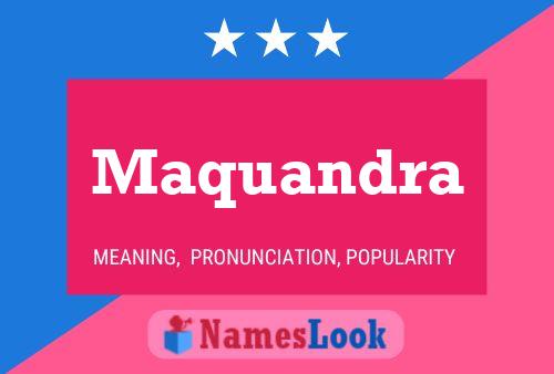 Maquandra Name Poster