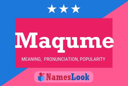 Maqume Name Poster