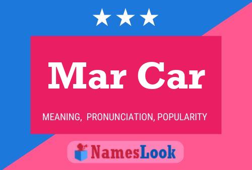 Mar Car Name Poster