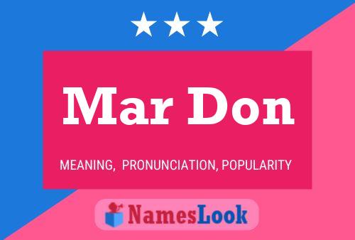 Mar Don Name Poster