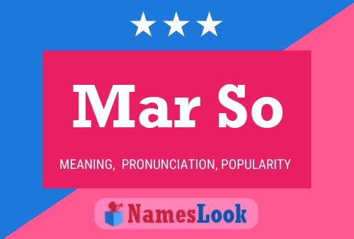 Mar So Name Poster