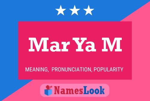 Mar Ya M Name Poster