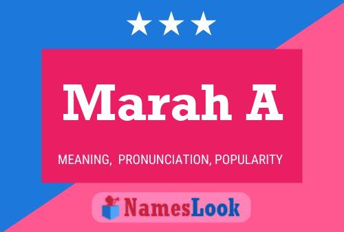 Marah A Name Poster