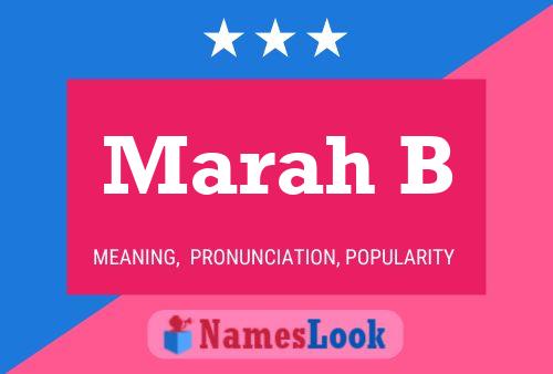 Marah B Name Poster