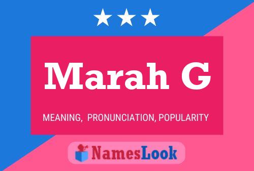 Marah G Name Poster