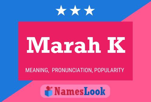 Marah K Name Poster