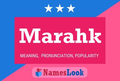 Marahk Name Poster