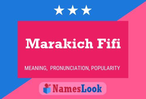 Marakich Fifi Name Poster