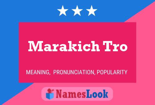 Marakich Tro Name Poster