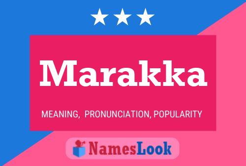 Marakka Name Poster