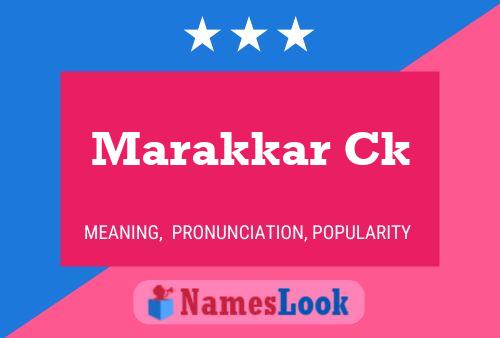 Marakkar Ck Name Poster