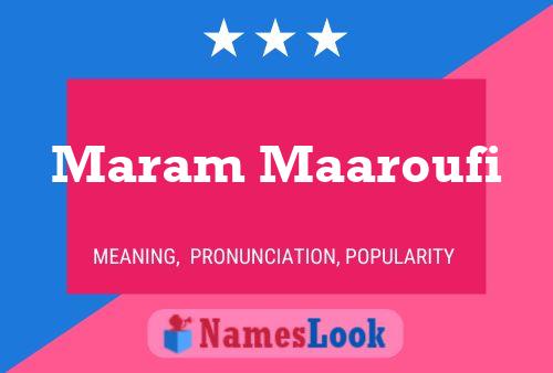 Maram Maaroufi Name Poster