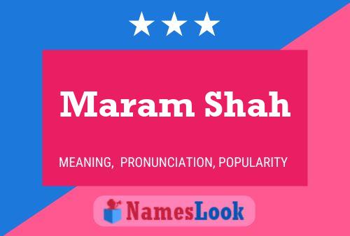 Maram Shah Name Poster