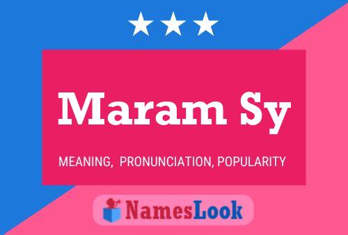 Maram Sy Name Poster