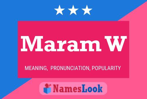 Maram W Name Poster