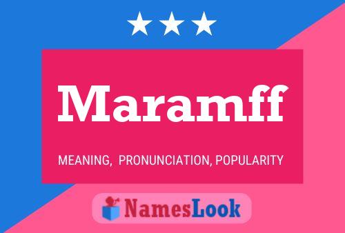 Maramff Name Poster