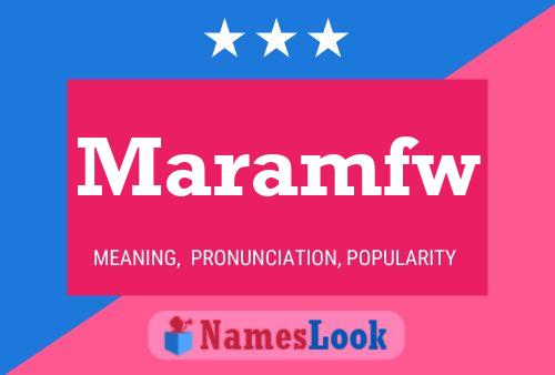 Maramfw Name Poster