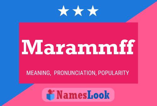 Marammff Name Poster