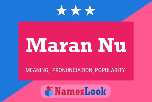 Maran Nu Name Poster