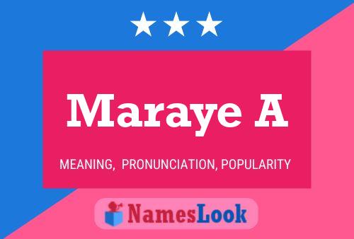 Maraye A Name Poster