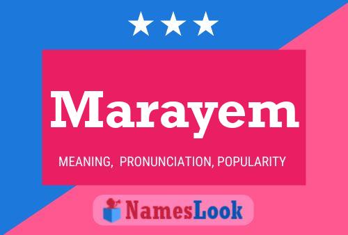 Marayem Name Poster