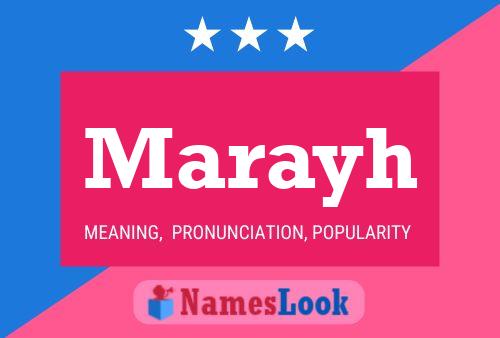 Marayh Name Poster