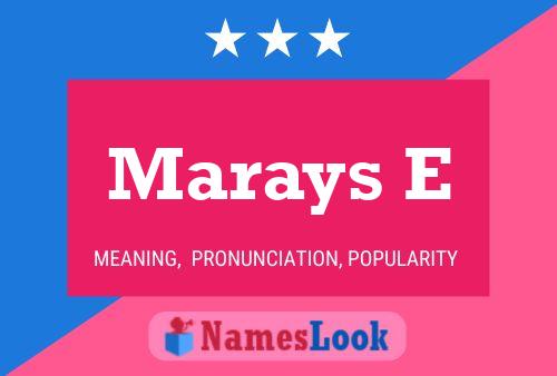 Marays E Name Poster