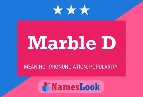 Marble D Name Poster