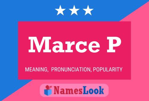 Marce P Name Poster