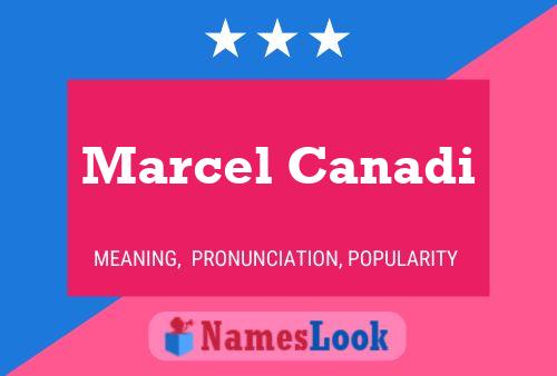 Marcel Canadi Name Poster