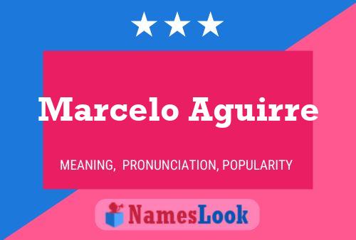 Marcelo Aguirre Name Poster