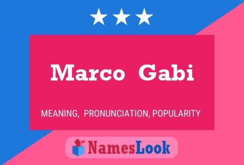 Marco  Gabi Name Poster