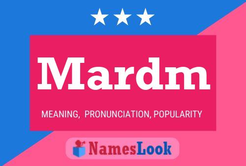 Mardm Name Poster