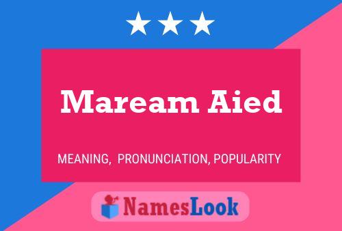 Maream Aied Name Poster