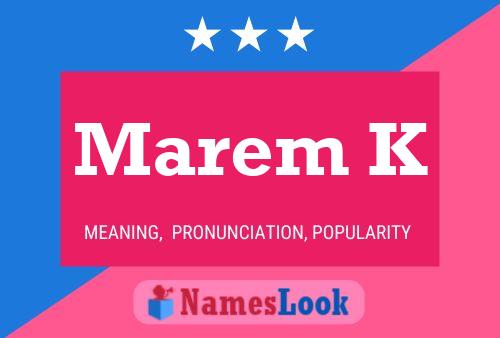 Marem K Name Poster