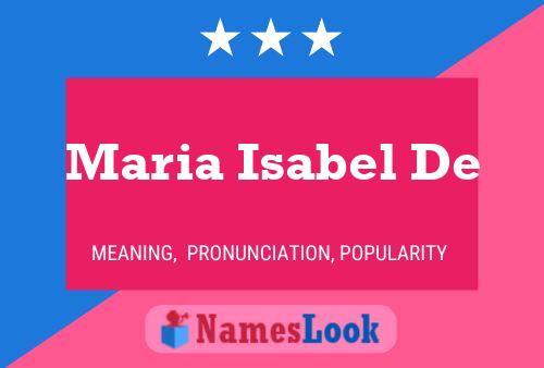 Maria Isabel De Name Poster