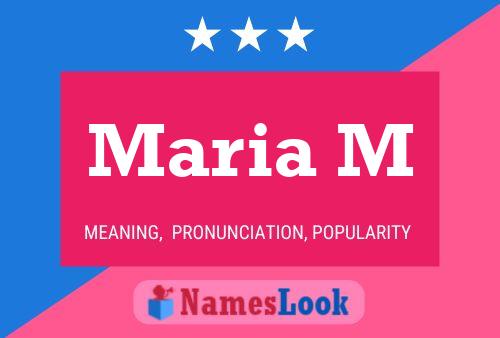 Maria M Name Poster