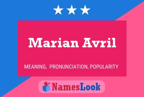 Marian Avril Name Poster