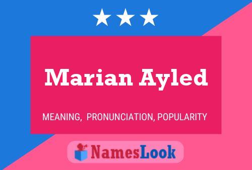 Marian Ayled Name Poster