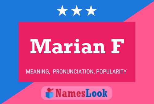 Marian F Name Poster