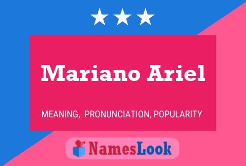 Mariano Ariel Name Poster