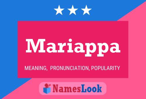 Mariappa Name Poster